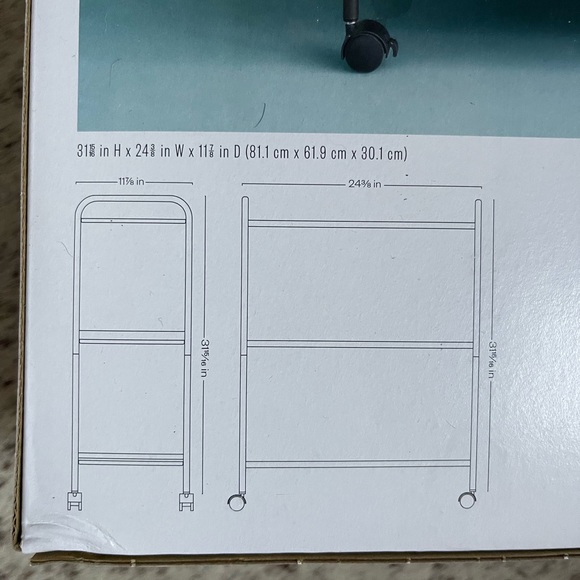 ✨BRAND NEW STORAGE CART✨ - Picture 2 of 4